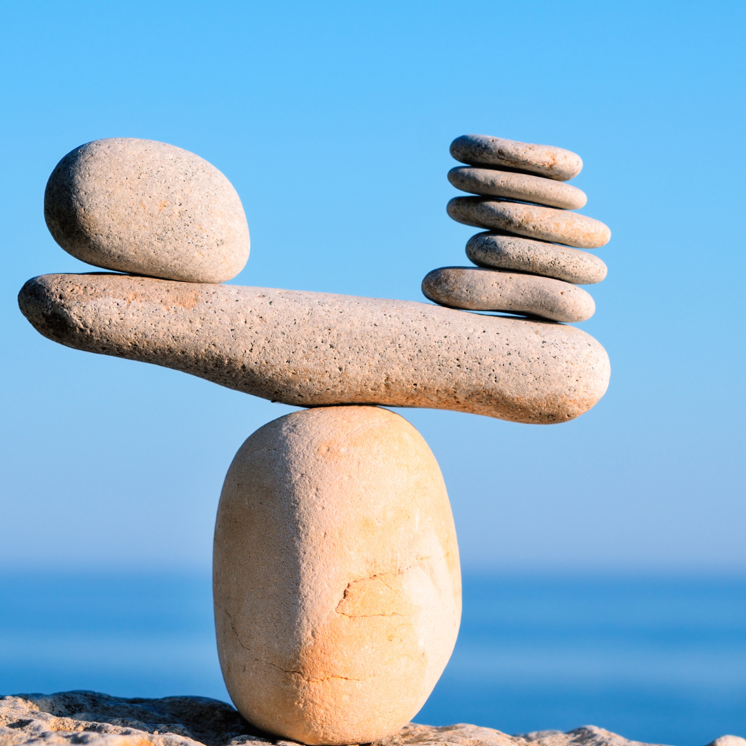 Balans met stenen balans met kracht van Reiki energie